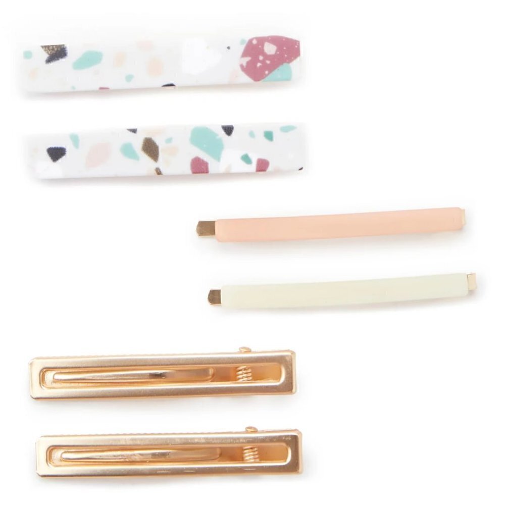 Sophi Women's Terrazzo 6-Piece Hair Clip Set